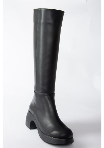 Fox Shoes Siyah Kalın Topuklu Günlük Kadın Çizme N282210109 Siyah