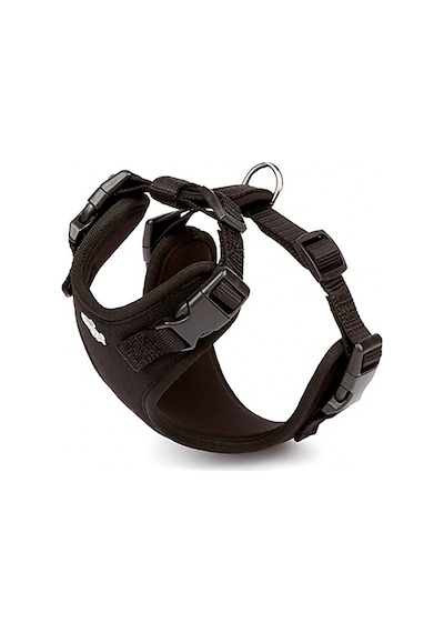 Doggie Havalı Dokuma El Yapımı Köpek Göğüs Tasması 1,5x40-50 Cm Siyah