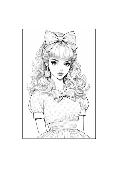 Kızlar İçin Anime Boyama Kitabı 60 Süper Ötesi Boyamalar
