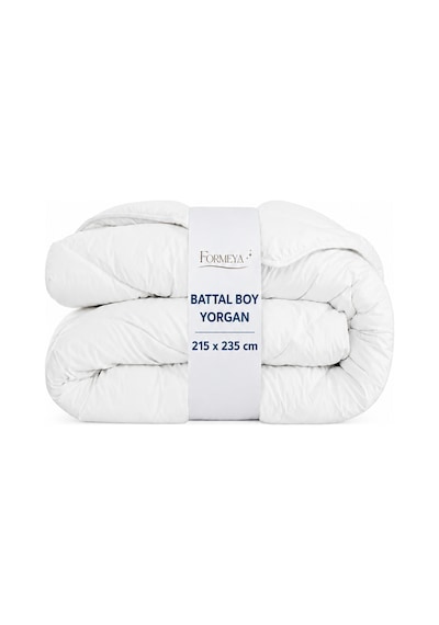 Battal Boy Beyaz 4 Mevsim Yıkanabilir Yorgan Anti-alerjik Mikrofiber Yorgan 215x235 Cm Beyaz