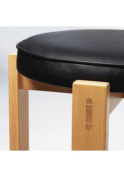 Ikea Holmsjö Ahşap Tabure, Kayın-siyah, 42 Cm