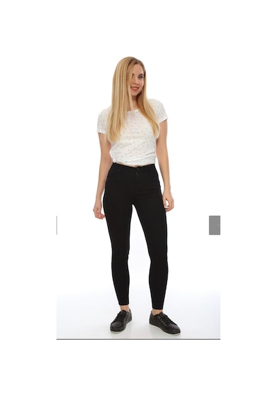 St.poll Likralı Yüksek Bel Skinny Fit Jeans Pantolon Siyah
