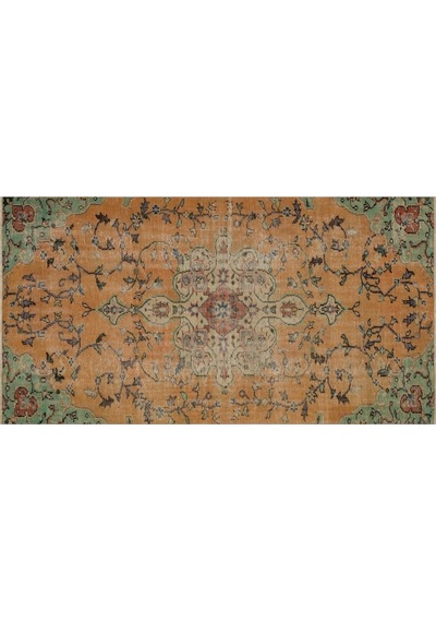 Doğal Vintage El Dokuma Ipek Pers Fransız Halısı - 139x260 Cm 9903