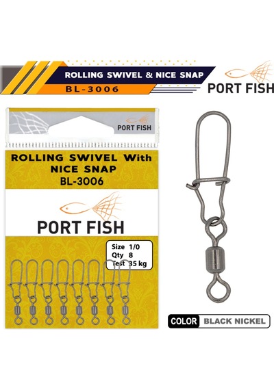 Portfish Bilyalı Kilitli Klips