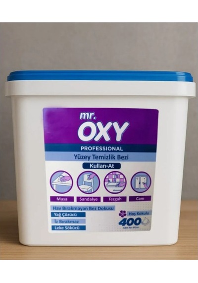 Mr.oxy Mr. Oxy Profesyonel Yüzey Temizlik Mendili 400'lü Tekli