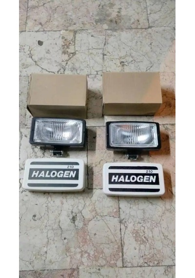 Sis Lambası Düz Çizgili Beyaz Cam Halogen Kapaklı Sis Farı Ø 242x133