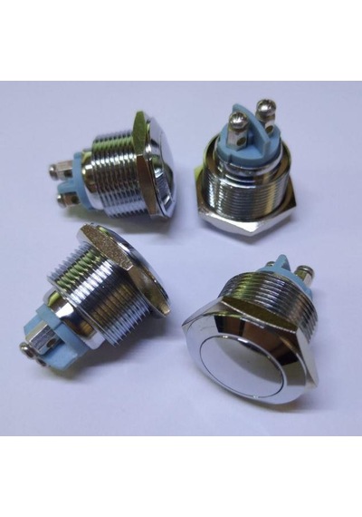 BUTON PBS-28C TERS BUTON YUVARLAK Metal 19mm 2 Pin VİDA PİN DIŞA