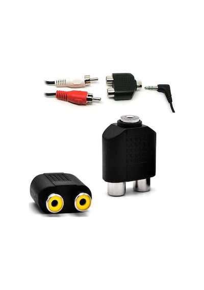 Stereo 3.5 Mm Dişi - 2x Rca Dişi Çevirici Aparat Çift