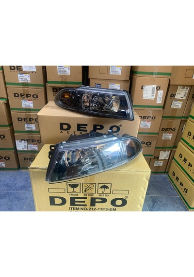 Mitsubishi Carisma 2000-2005 Arası Depo Sağ Ve Sol Far Takım Siyah Mr972793 / Mr972794
