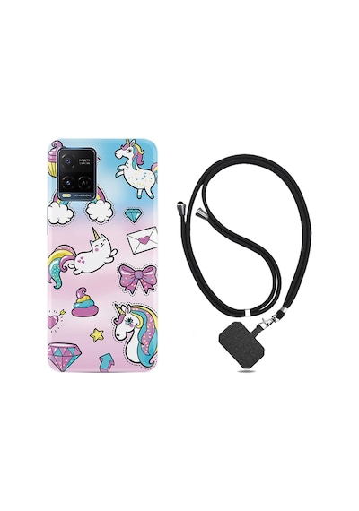Vivo V21 Kılıf Boyun Askılı Unicorn Mektup 1800