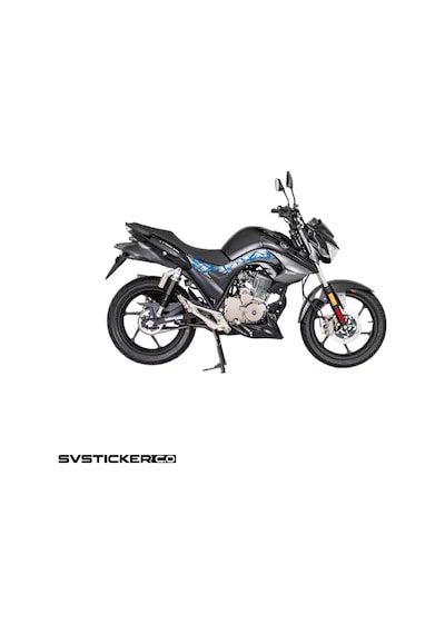 Mondial Drift L 125 Orta Şase Yıldırım Sticker Deseni Şimşek Mavi