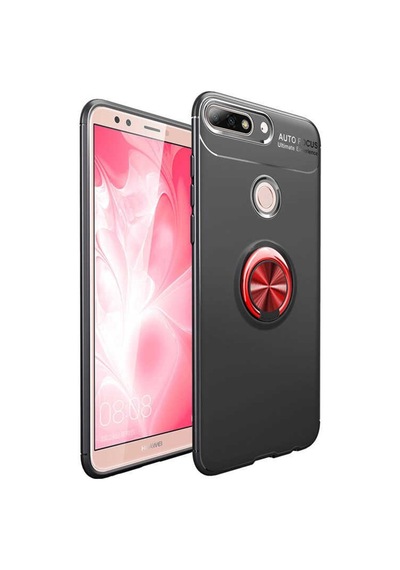 Huawei Honor 7C Kilif Yüzüklü Tam Korumali Silikon Kapak 418751238