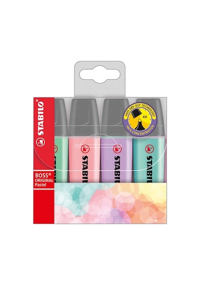 Stabilo Boss Pastel Renk Fosforlu Kalem 4'lü