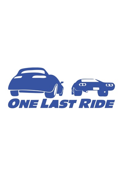 One Last Ride Araba Stickeri 17x17 Cm Mavi