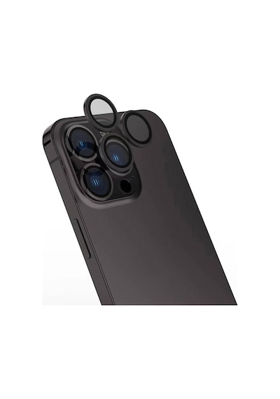 Apple Uyumlu iPhone 16 Pro Zore Safir Cl-15 Parmak İzi Bırakmayan Anti-reflective Kamera Lens Koruyucu Gri