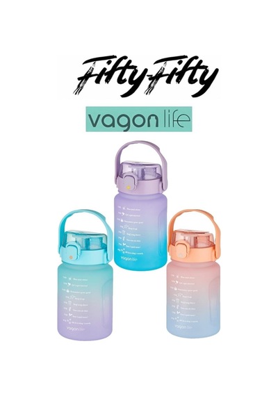 1000 Ml Pipetli/pipetsiz Kullanım Çift Renk Softtouch Motivasyon Matarası Sticker Hediyeli Çok Renkli