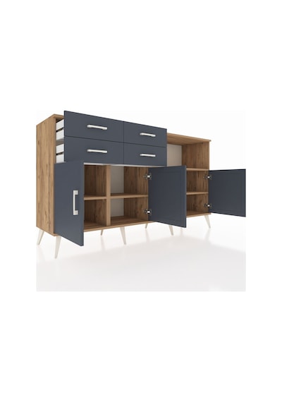 Hyperion Konsol 4 Raflı 4 Çekmeceli 4 Kapaklı 176x44x99 Çam-antra Çam-antrasit Hyperion Konsol 4 Raflı 4 Çekmeceli 4 Kapaklı 176x44x99 Çam-antra Çam-antrasit