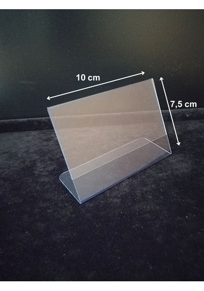 10 Adet Pvc Etiketlik İsimlik A7 10x7,5cm Şeffaf Etiketlik Ayaklı