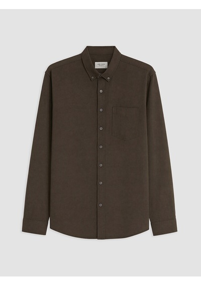 Lcw Vision Kahverengi Regular Fit Oxford Erkek Gömlek