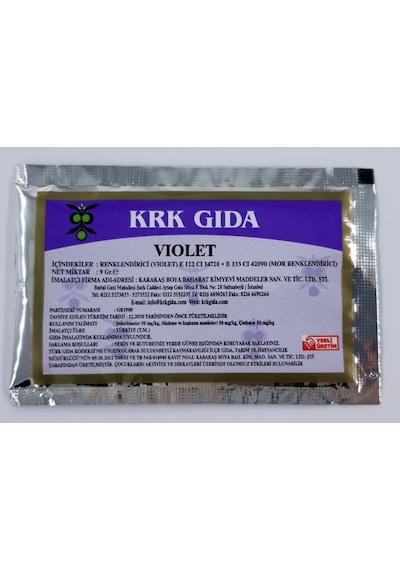 Krk Gıda Toz Gıda Boyası Mor 9 G