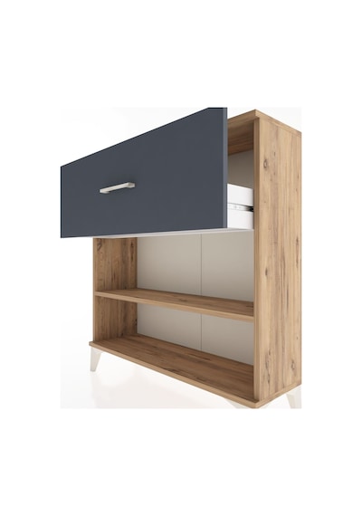 Arges Şifonyer Tek Raflı Tek Çekmeceli 88x30x96 Çam-antrasit Çam