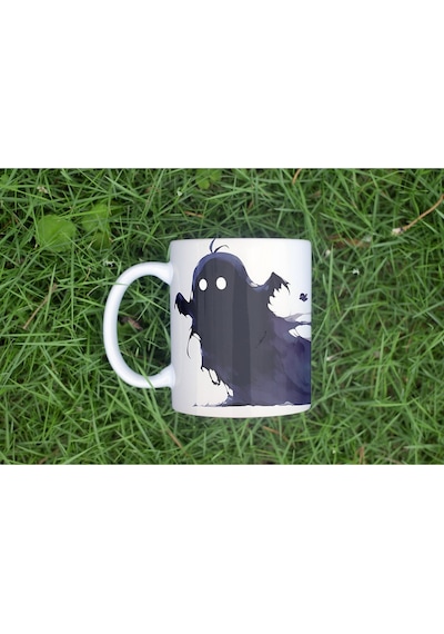 Karanlık Spooky Aile Kupa Bardak Hayalet Figürlü Eğlenceli Cadılar Bayramı Hediye Beyaz