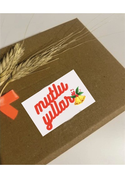 Farklı Market Butik İşletmelere Yılbaşı Etiketi Mutlu 100 Adet