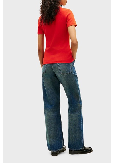 Tommy Hilfiger Pamuklu Logolu Slim Fit Bisiklet Yaka T Shirt Bayan T Shirt Ww0ww40587 Sne Kırmızı Kirmizi Tommy Hilfiger Pamuklu Logolu Slim Fit Bisiklet Yaka T Shirt Bayan T Shirt Ww0ww40587 Sne Kırmızı Kirmizi