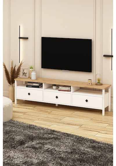 Remy Tv Ünitesi 180 Alt Modül Sepet - Beyaz Sepet - Beyaz