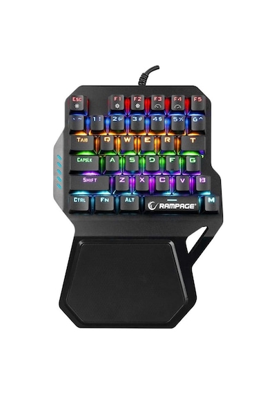 Kb-r77 Palm Usb Rainbow Backlight Outemu Blue Switch Mekanik 36 Tuşlu Mini Gaming Oyuncu Klavyesi