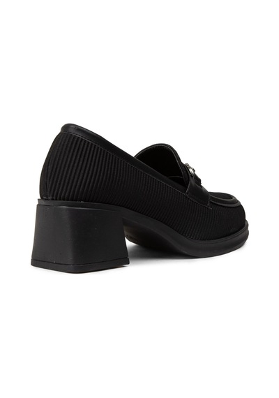 Deery Kadın Siyah Topuklu Loafer Ayakkabı - K1463zsyhc01 Siyah
