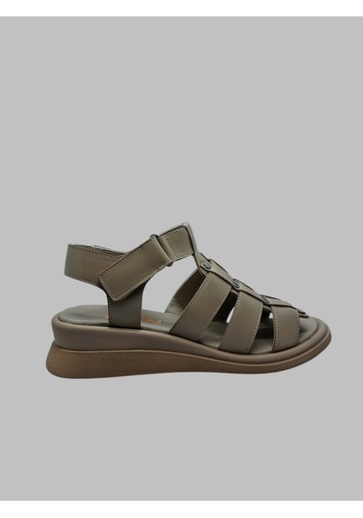 Albini A-10888 Kadın Deri Sandalet Vizon