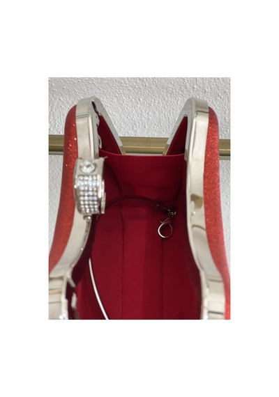 Linalya Jewelry Sim Detaylı Kırmızı Abiye Çanta