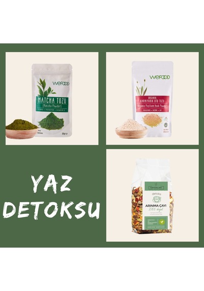 Wefood Matcha Tozu 50 gr+Organik Karnıyarık Otu (Psyllium) Tozu 2