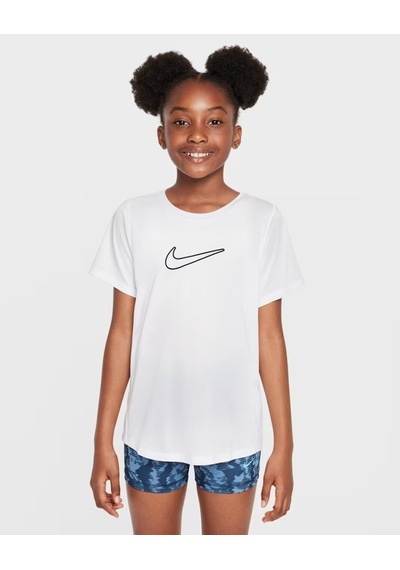 Nike Fz5600-100 One Fitted Dri-fıt Kısa Kollu Genç Çocuk Kız Tişört - Beyaz