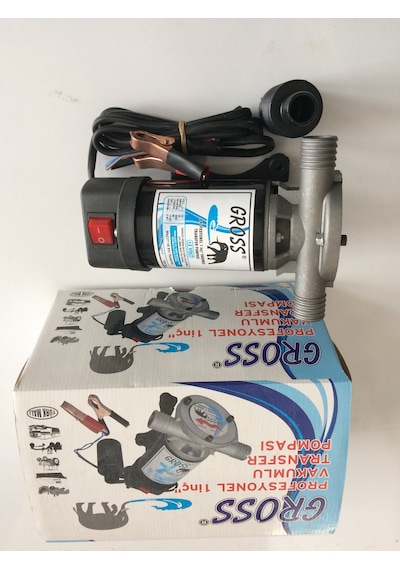 Gross 12 Volt Yağ Mazot Sivi Aktarma Pompasi 1 Inç Yerli 32 Mm