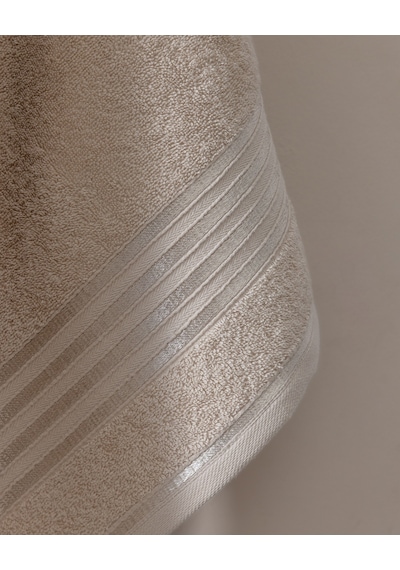 Madame Coco Marnot %100 Pamuk Bordürü Floşlu Banyo Havlusu - Bej - 70x140 Cm 8684427338971 Çok Renkli