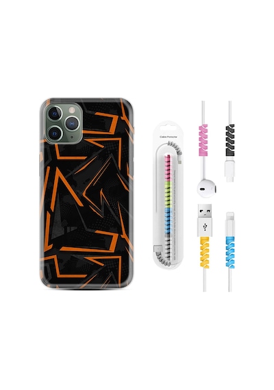 Apple Uyumlu iPhone 13 Pro Max Kılıf Kablo Koruyuculu Zigzaglar 1651