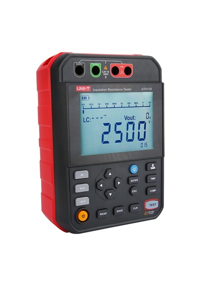 Uni-t Ut512d 2.5kv Yüksek Voltaj İzolasyon Meğeri Yalıtım Direnci Test Cihazı