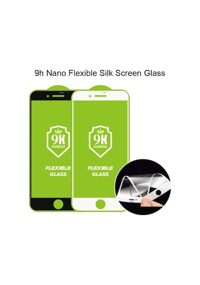 Apple Uyumlu   iPhone 6/6s Plus 6d 9h Flexible Nano Esnek Ekran Koruyucu Siyah