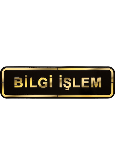 Abs Lüx Çift Katlı Yönlendirme Levhası Siyah-Gümüş Bilgi İşlem