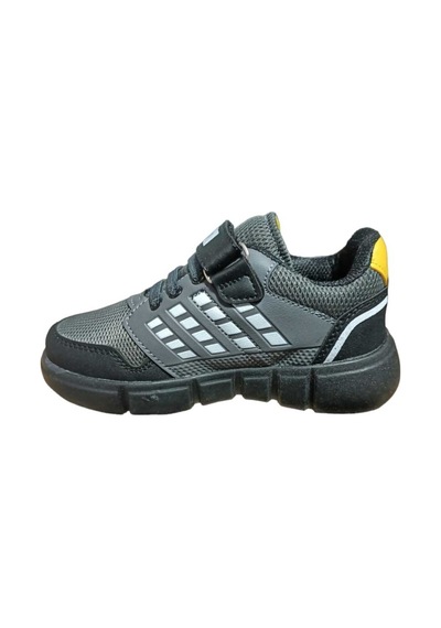 Mini Cup Gri Siyah Unisex Kids Sneaker Esnek Rahat Kalıp Çocuk Spor Ayakkabı Tam Kalıp Günlük Ayakkabı Gri - Siyah