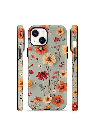 Velvoria Valestra Mercan Çiçek Bahçesi Apple iPhone Uyumlu 15 Darbe Korumalı Kılıf Valestra Select - Mercan Çiçek Bahçesi