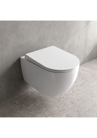 Dura Bagno Siena Asma Klozet Rimless 52,5 Cm Yavaş Kapanır Kapak Dahil Beyaz Dbo.36.01.03.03