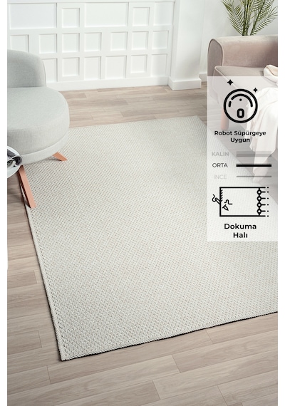 Konfor Halı Rusticana 3106 Naturel Jüt Halı Modern Örme Kilim
