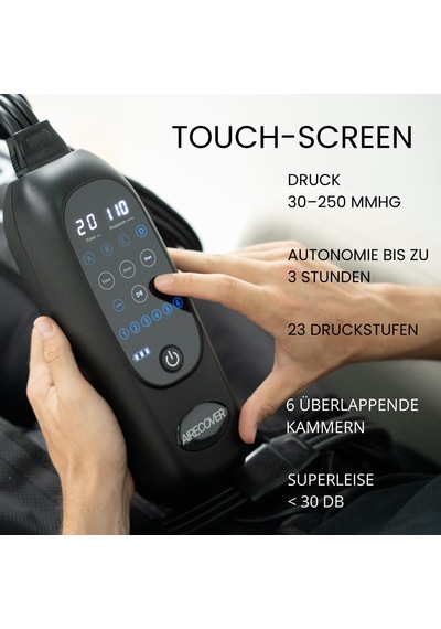 Airecover Ev Pressoterapi Pantolonu Yorgun Bacaklar İçin Kablosuz Masaj Dolaşımı Ve Lenfatik Drenaj 6 Kamera 4 Mod 30-250mmhg Otonomi 3h