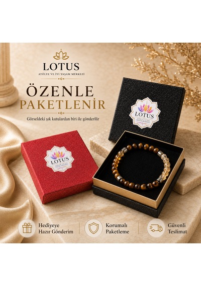 Bolluk & Bereket Doğal Taş Bilekliği Sitrin, Kaplangözü & Pirit