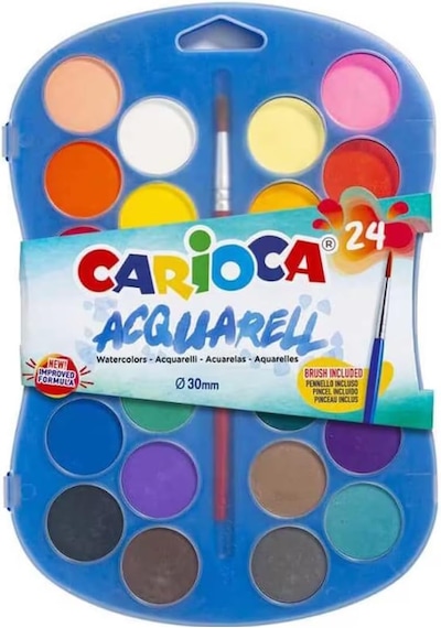 Carioca Sulu Boya 30 Mm Fırçalı 24 Lü