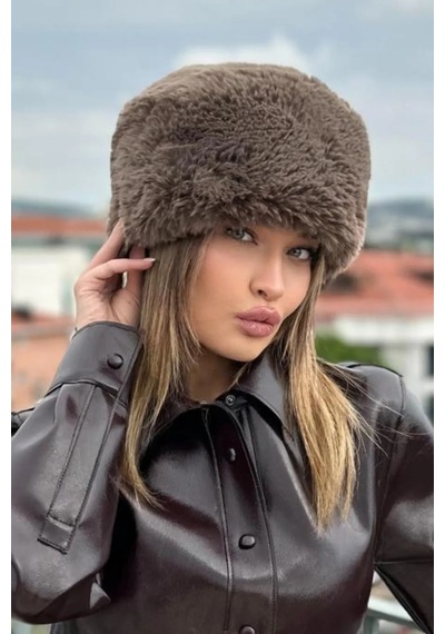 Emybox Kışlık Son Trend Kalpak Eskimo Rus Slav Tarzı Suni Kürk Tüylenmez Peluş Kalpak Şapka Bere Kahverengi