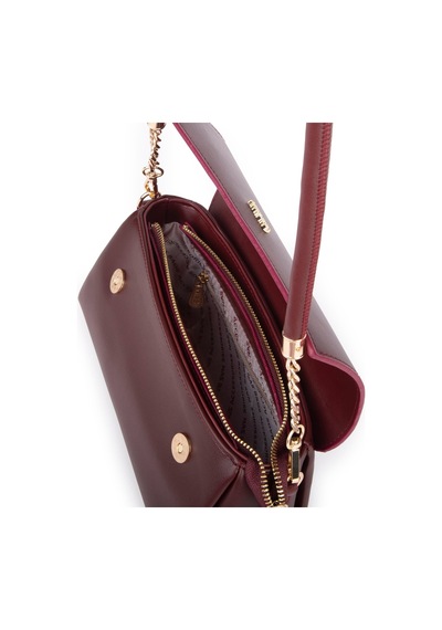 Nas Bag Kadın Sade Şık Omuz Ve Çapraz Çanta En 24 Cm Boy 12 Cm Bordo Diğer